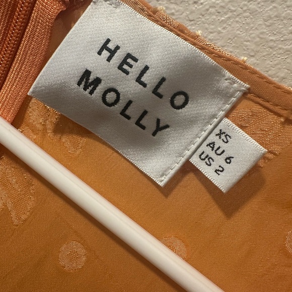 Hello Molly Orange Floral Women's Dress - Picture 6 of 6